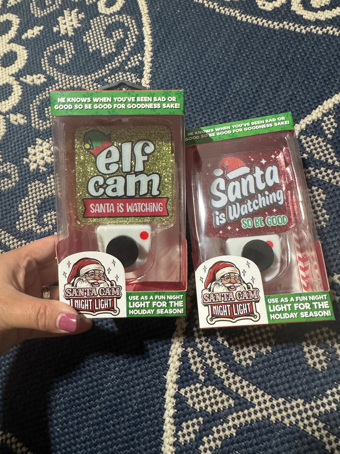 Santa and elf cam nightlight