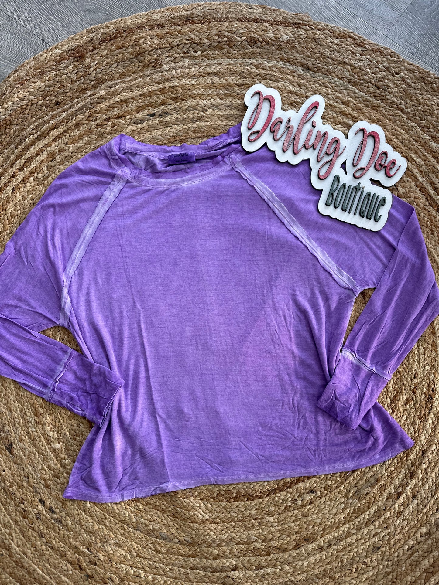 Lavender Washed Long Sleeve