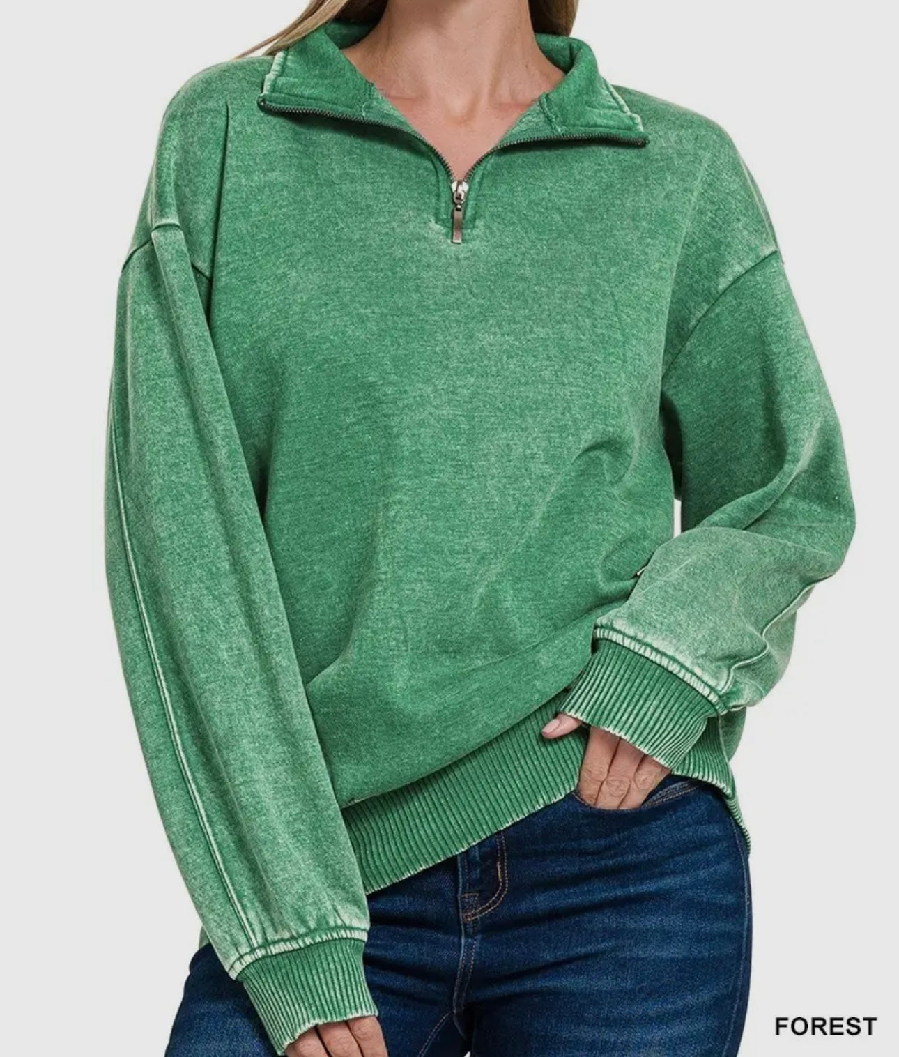 Green 1/4 zip