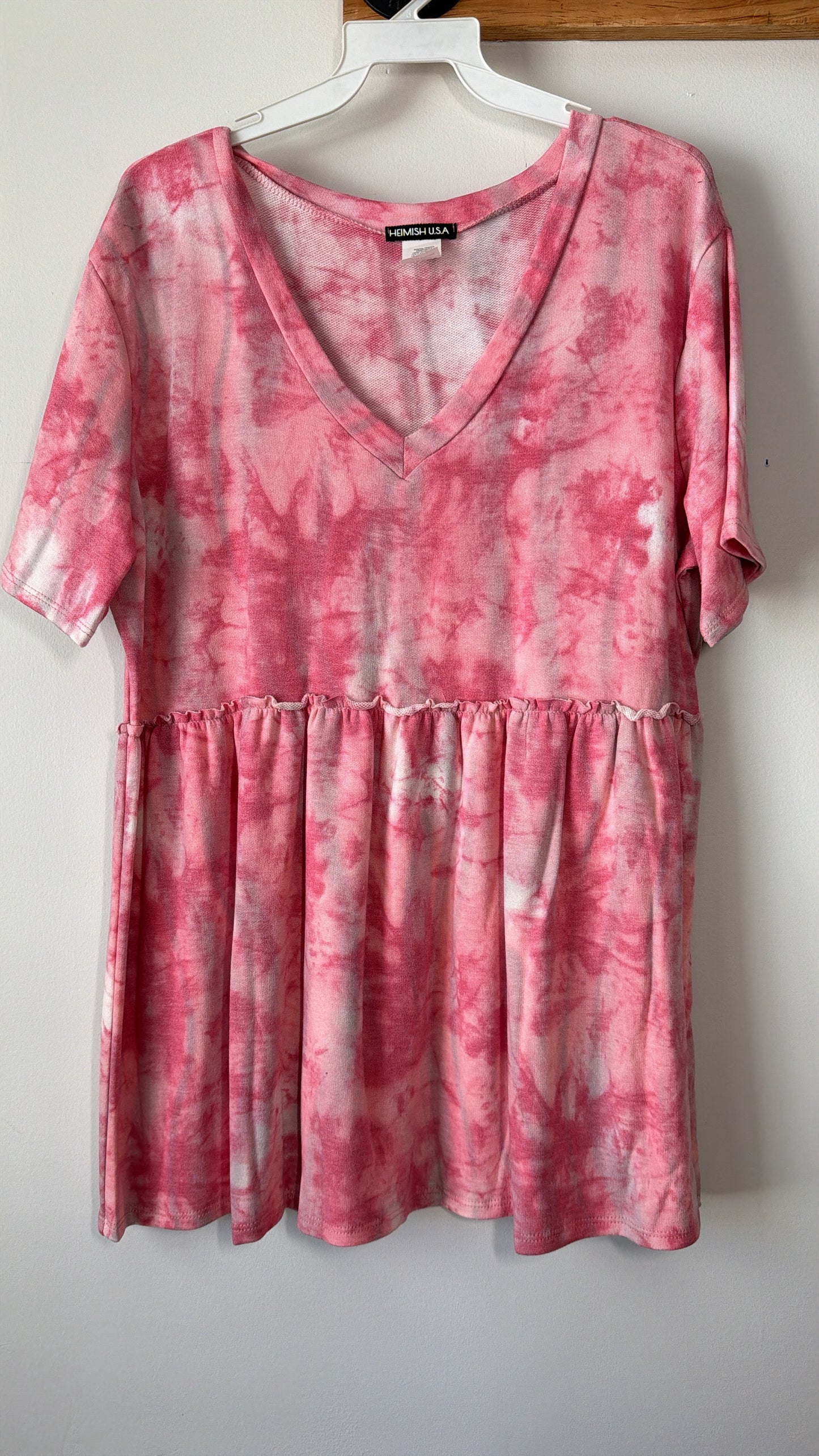 Pink tie dye babydoll