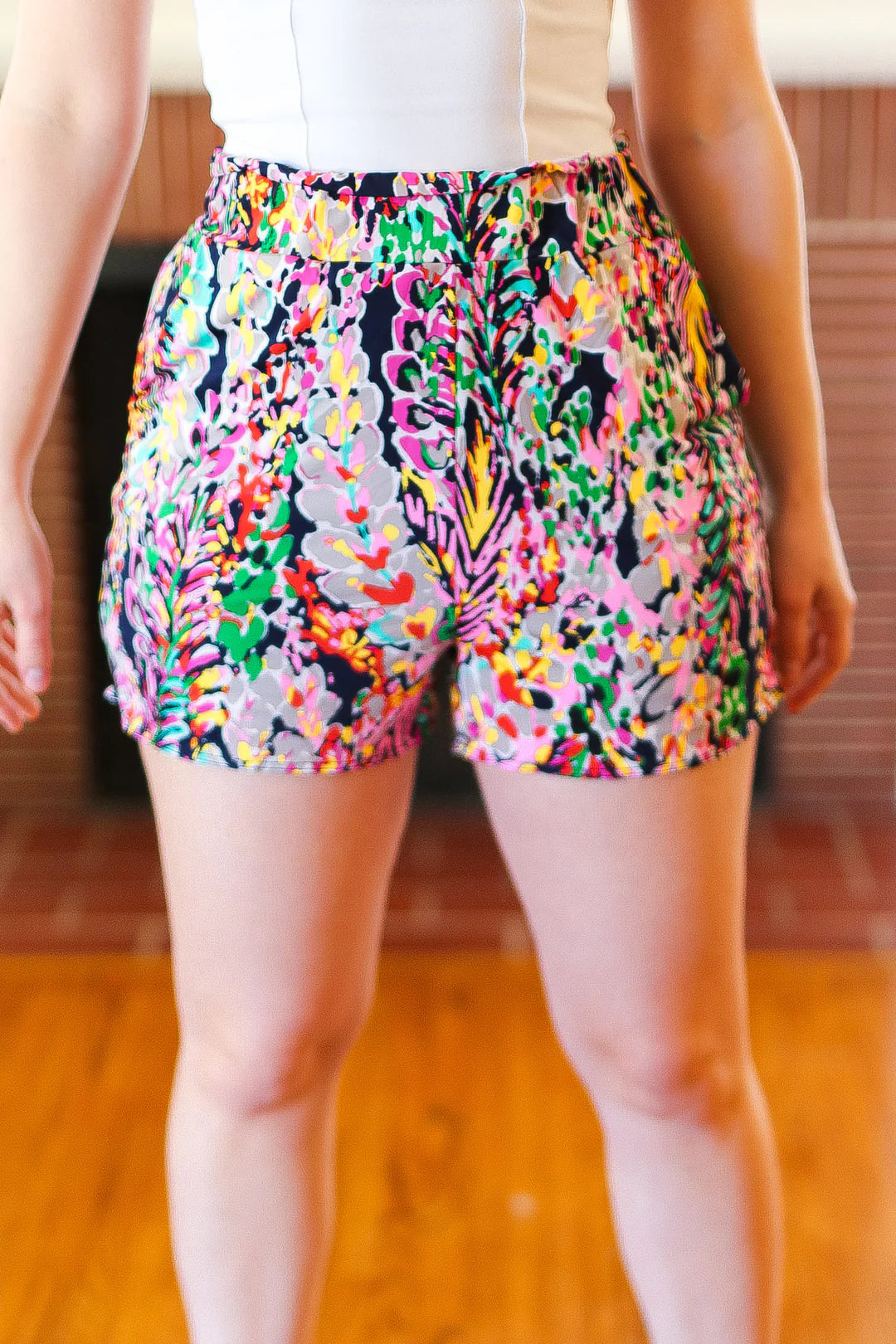 Vibrant floral shorts