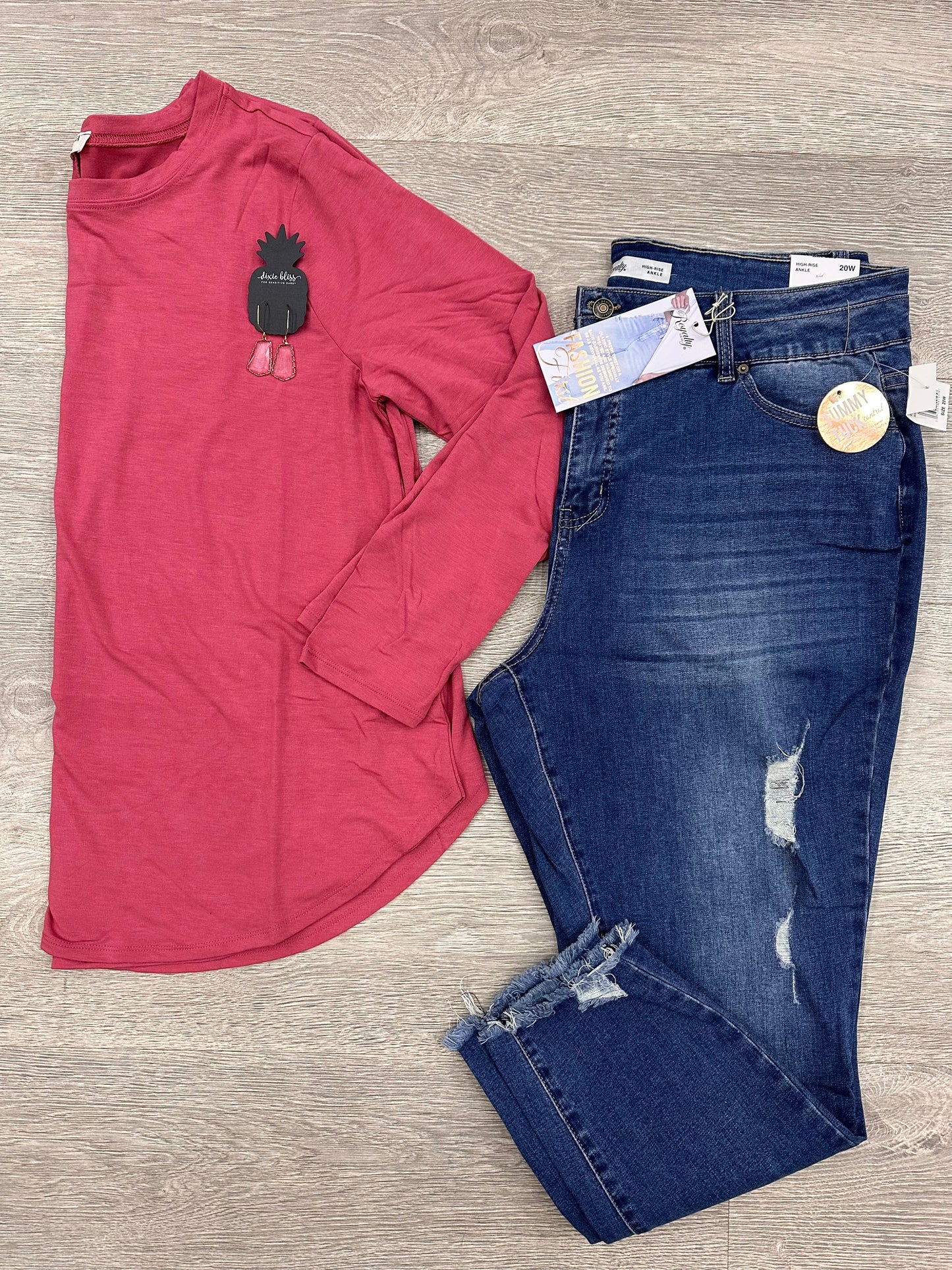 Queen YMI distressed hem jeans