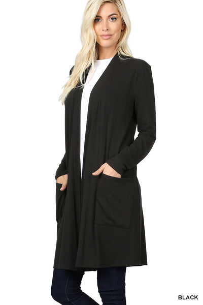 Black Drapey Cardigan