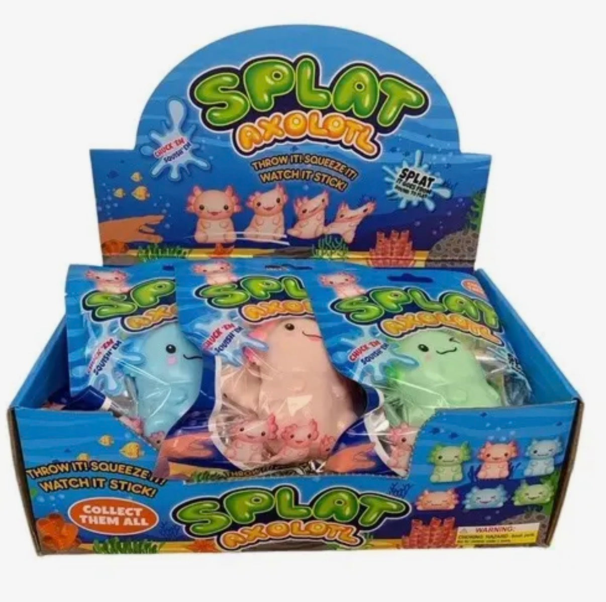 Axolotl squishy splat ball