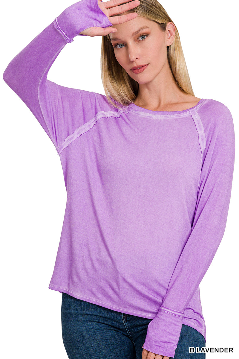 Lavender Washed Long Sleeve
