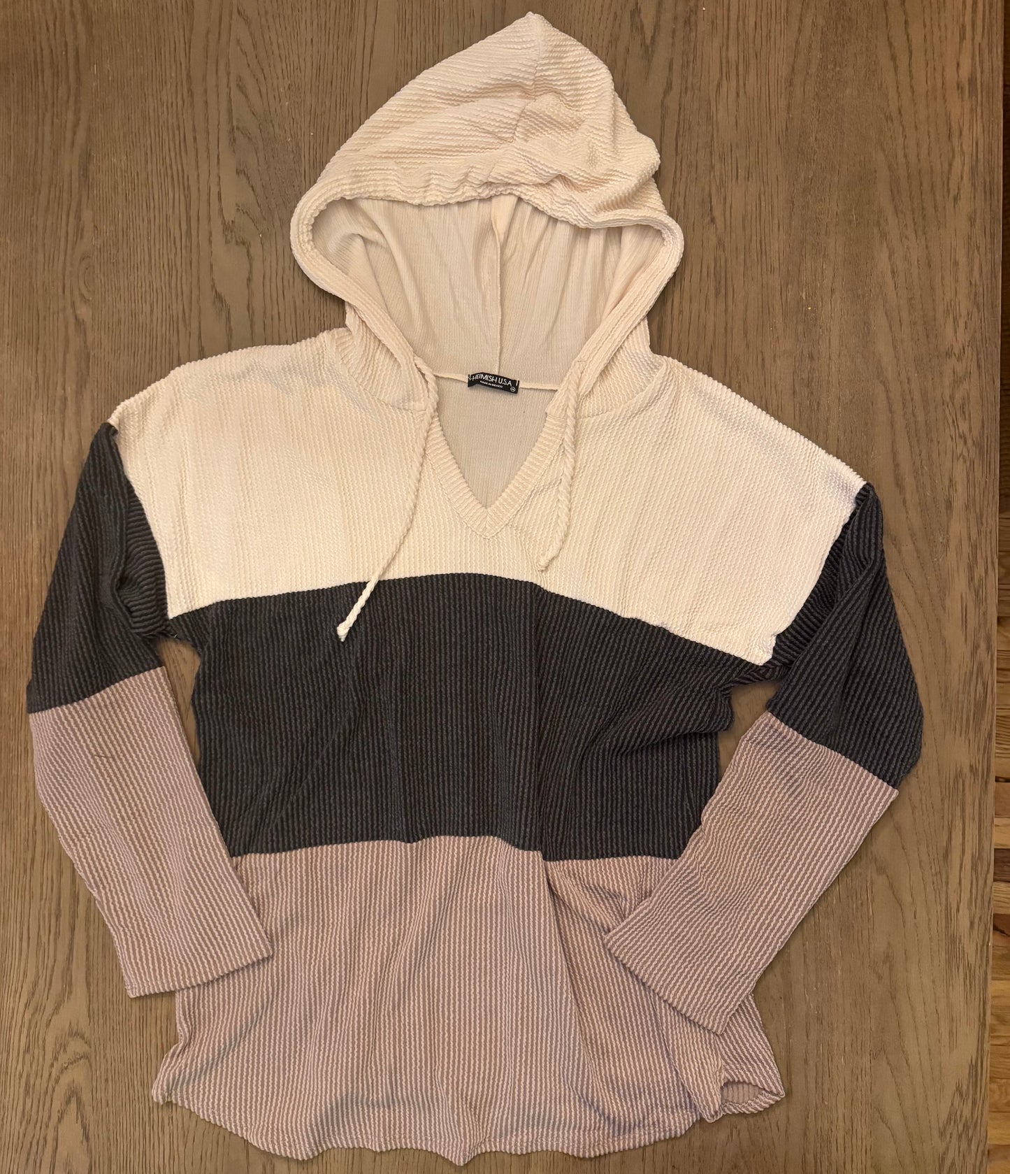 Ribbed Colorblock hoodie