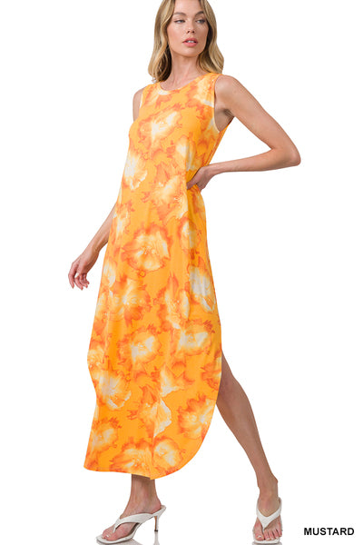 Yellow floral maxi