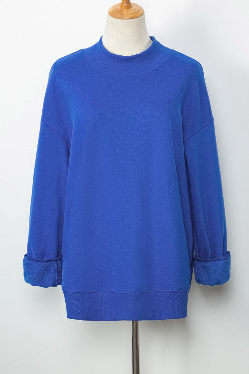 Royal Mock Neck Sweatshirt