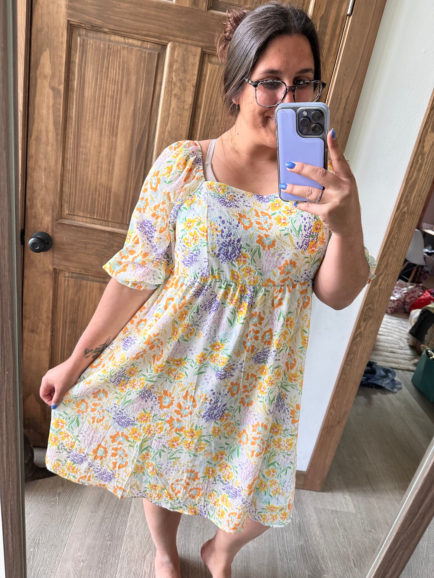 Yellow Floral Dress