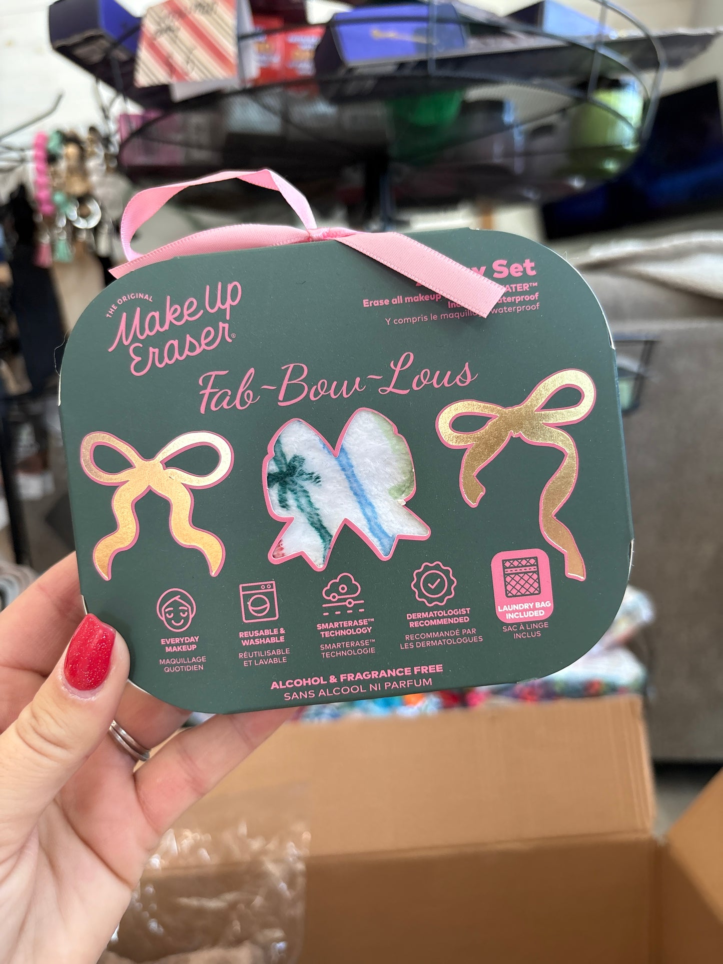 Bow makeup eraser set