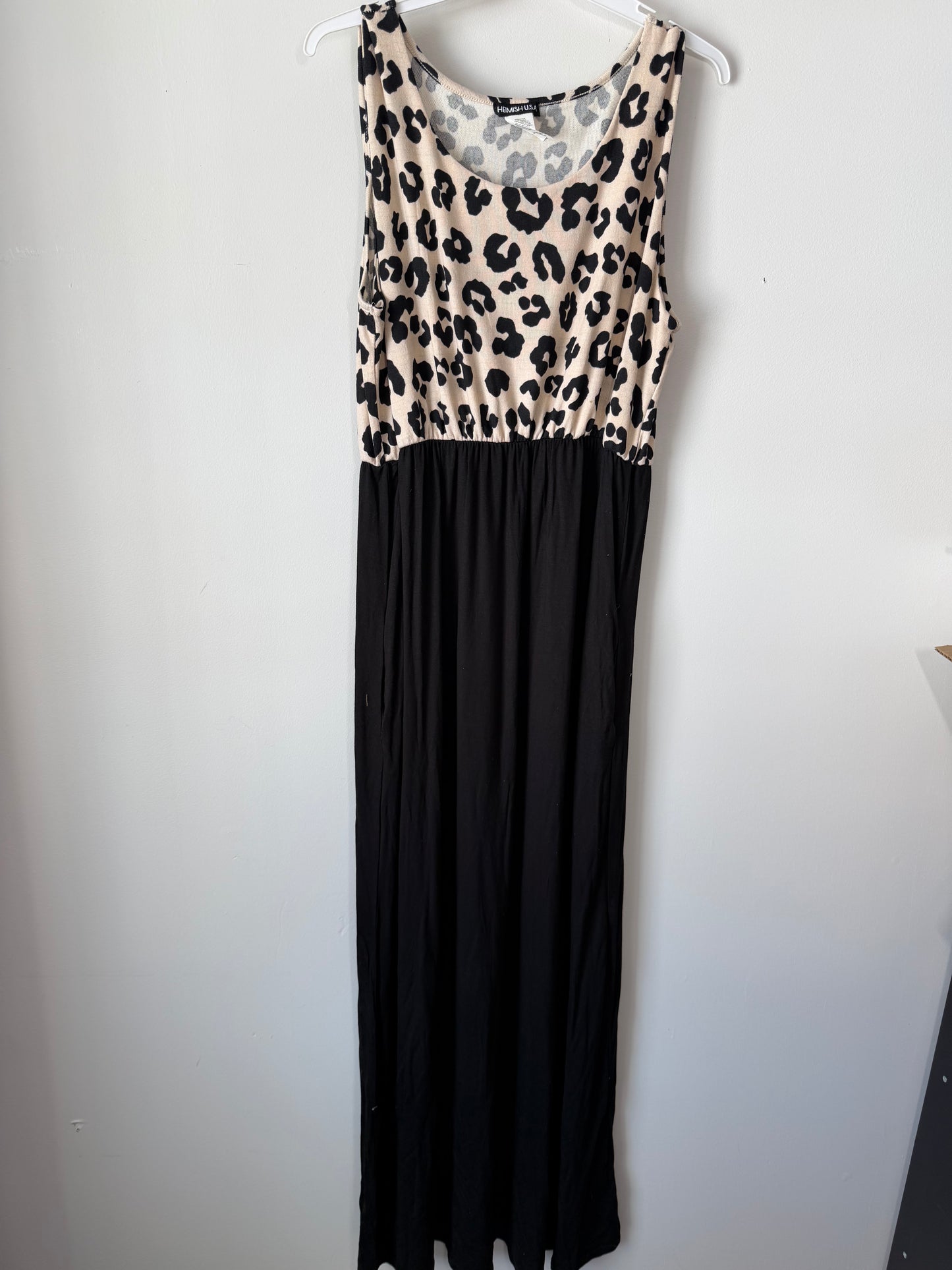 Cheetah black maxi dress