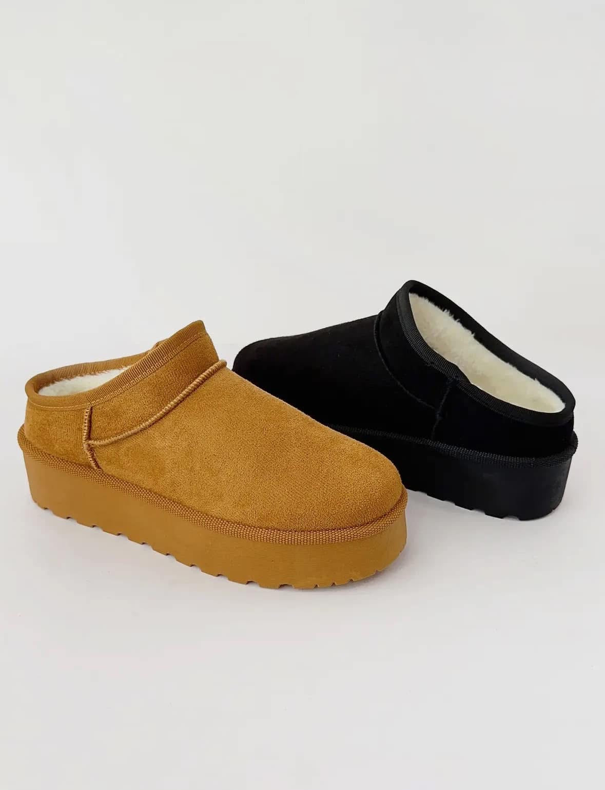 Fur lined slipper