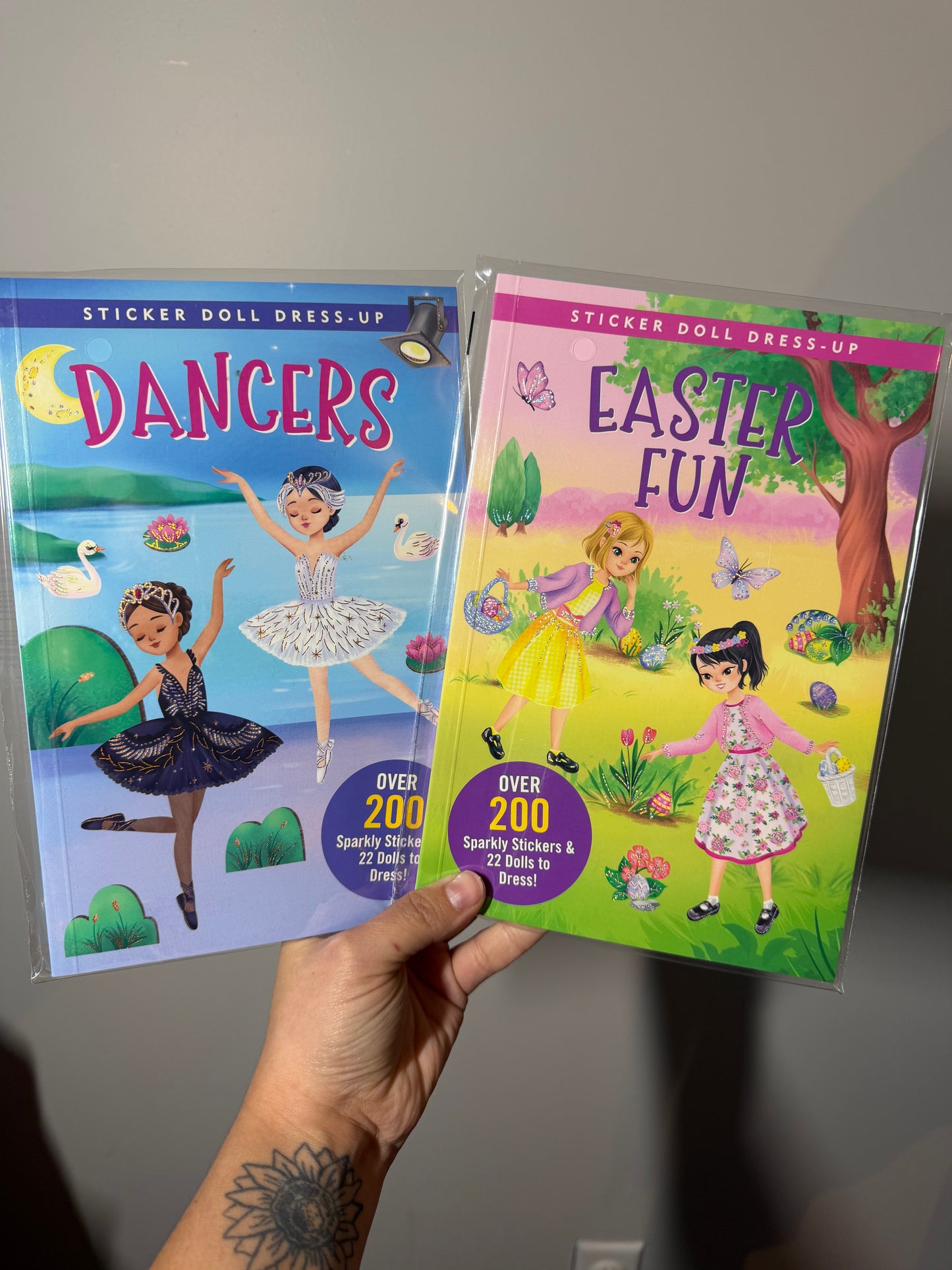Dress up sticker doll book