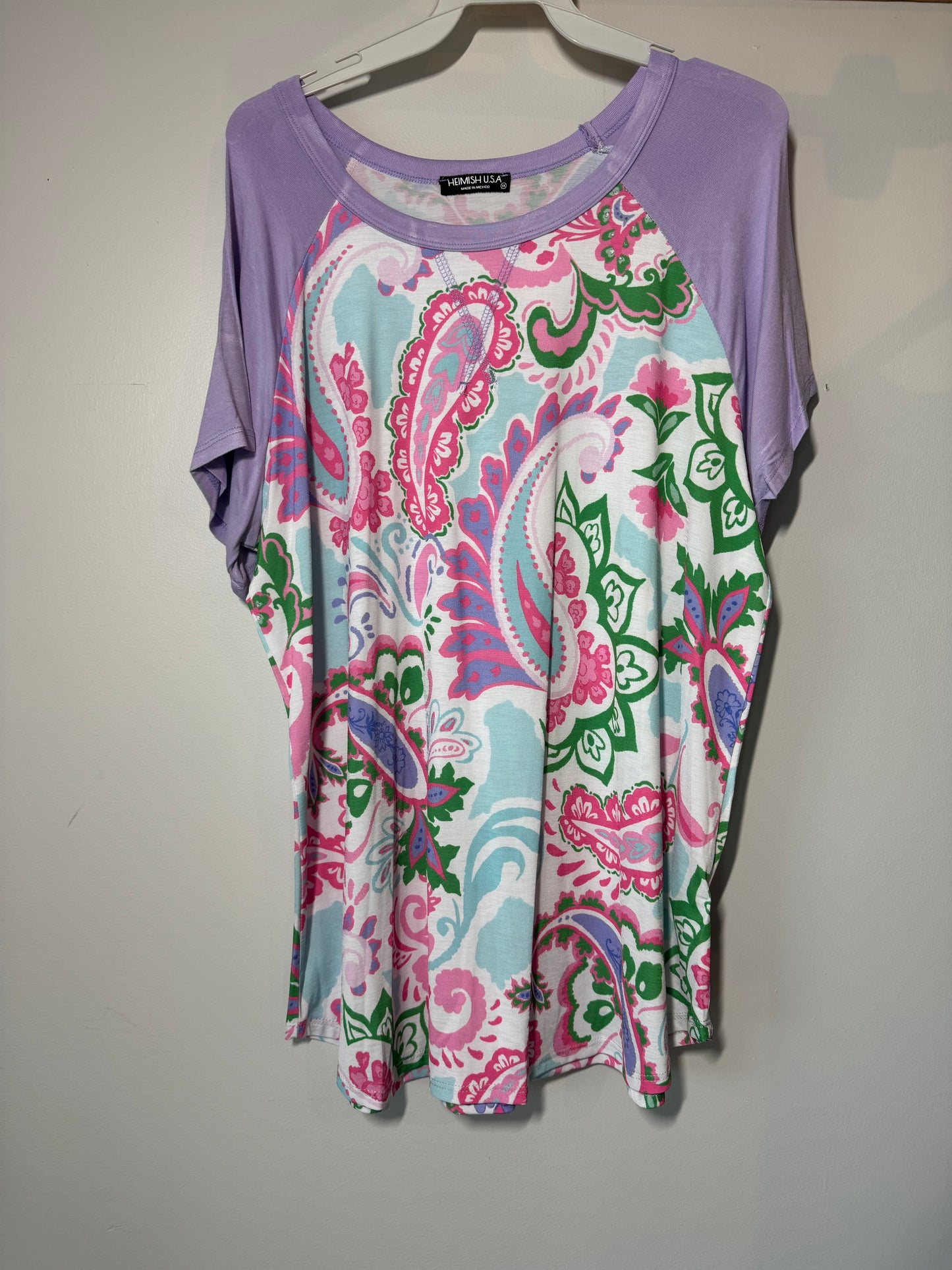 Purple paisley top