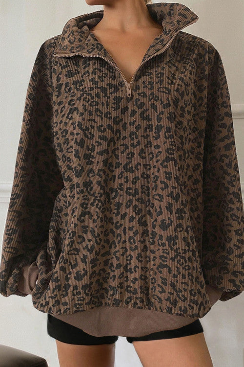 Leopard 1/4 Zip