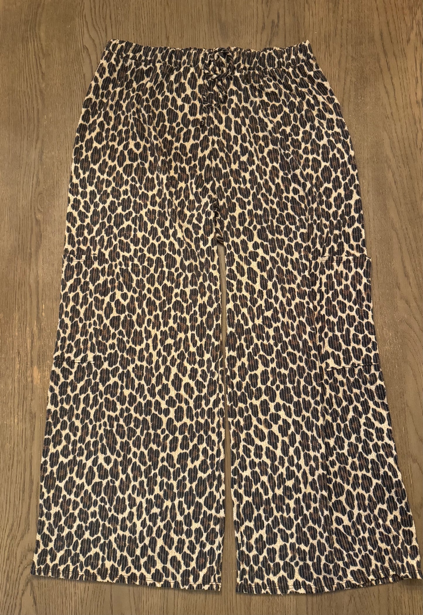 Cheetah ribbed pocket lounge pants