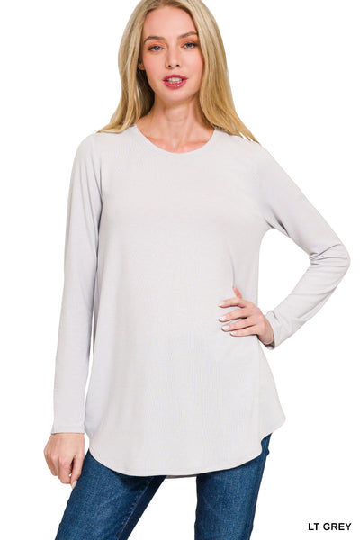 Light Grey Basic Long Sleeve