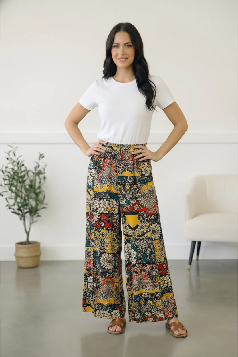 Boho Floral Palazzo Pants