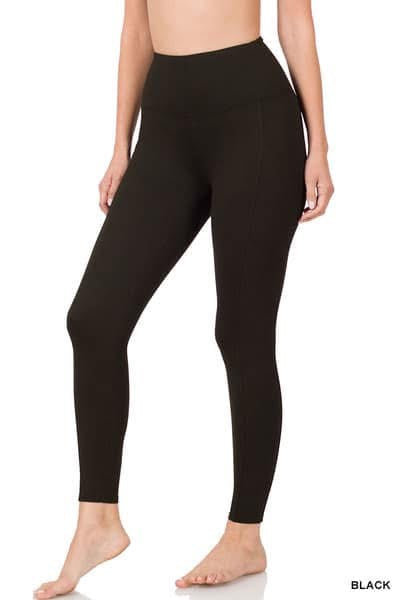 Black buttery pocket leggings