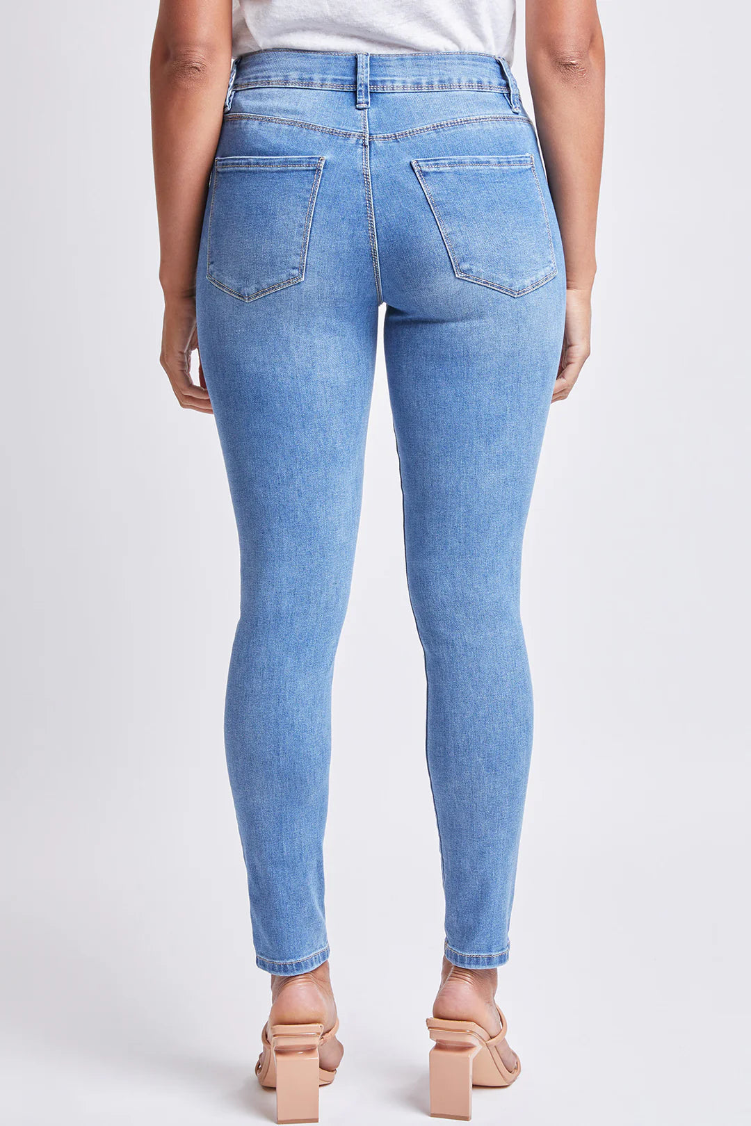 YMI Medium Wash Distressed Skinny
