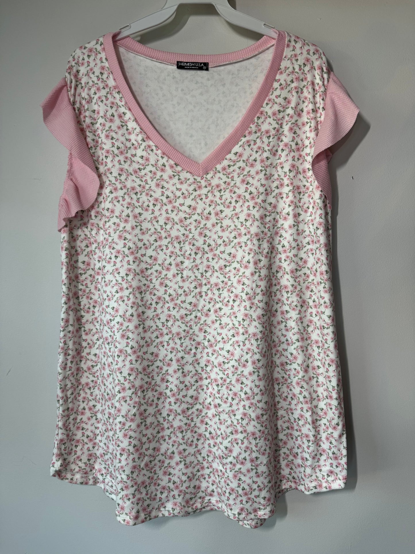 Baby pink floral top