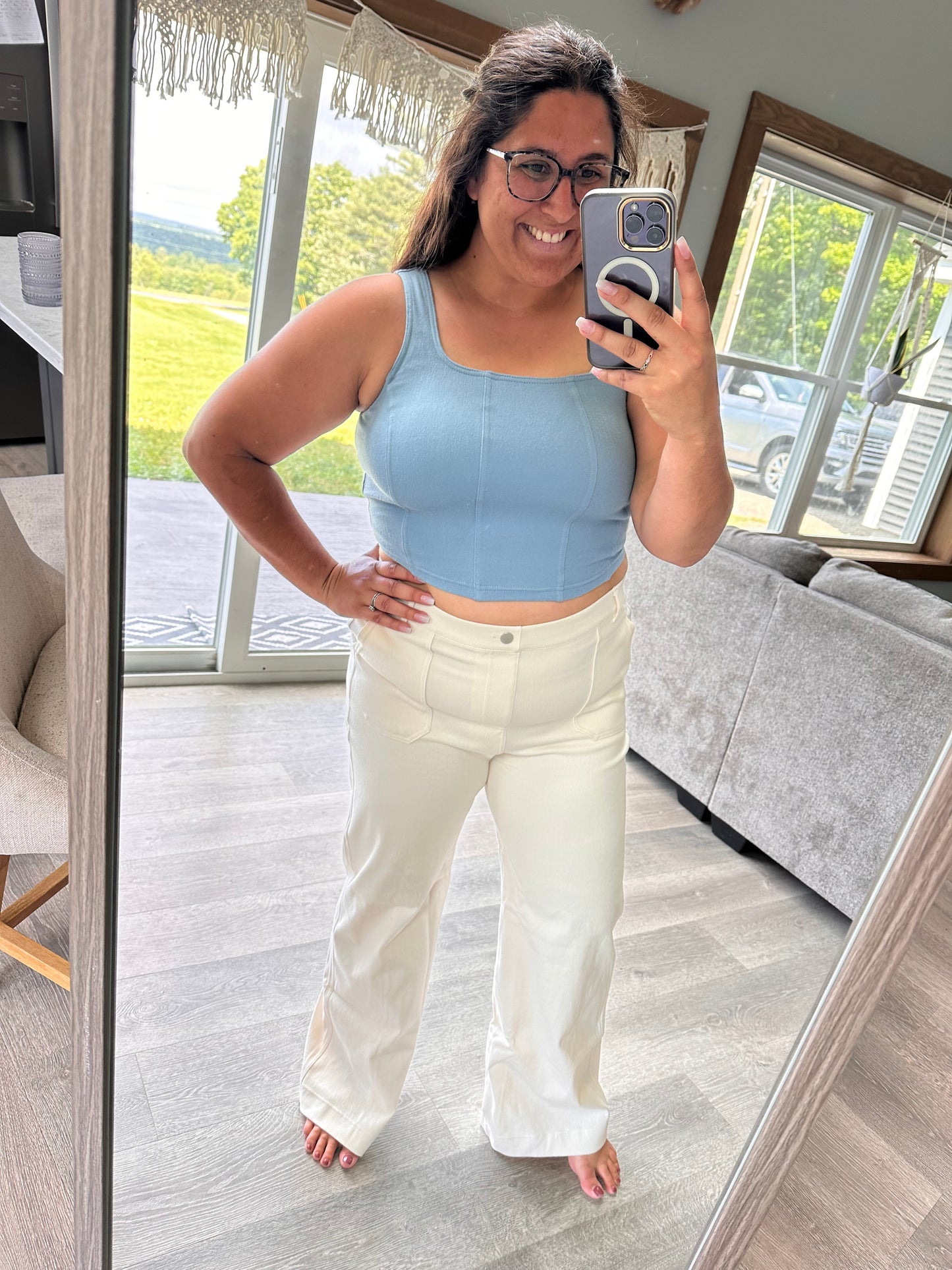 Baby Blue Crop Tank