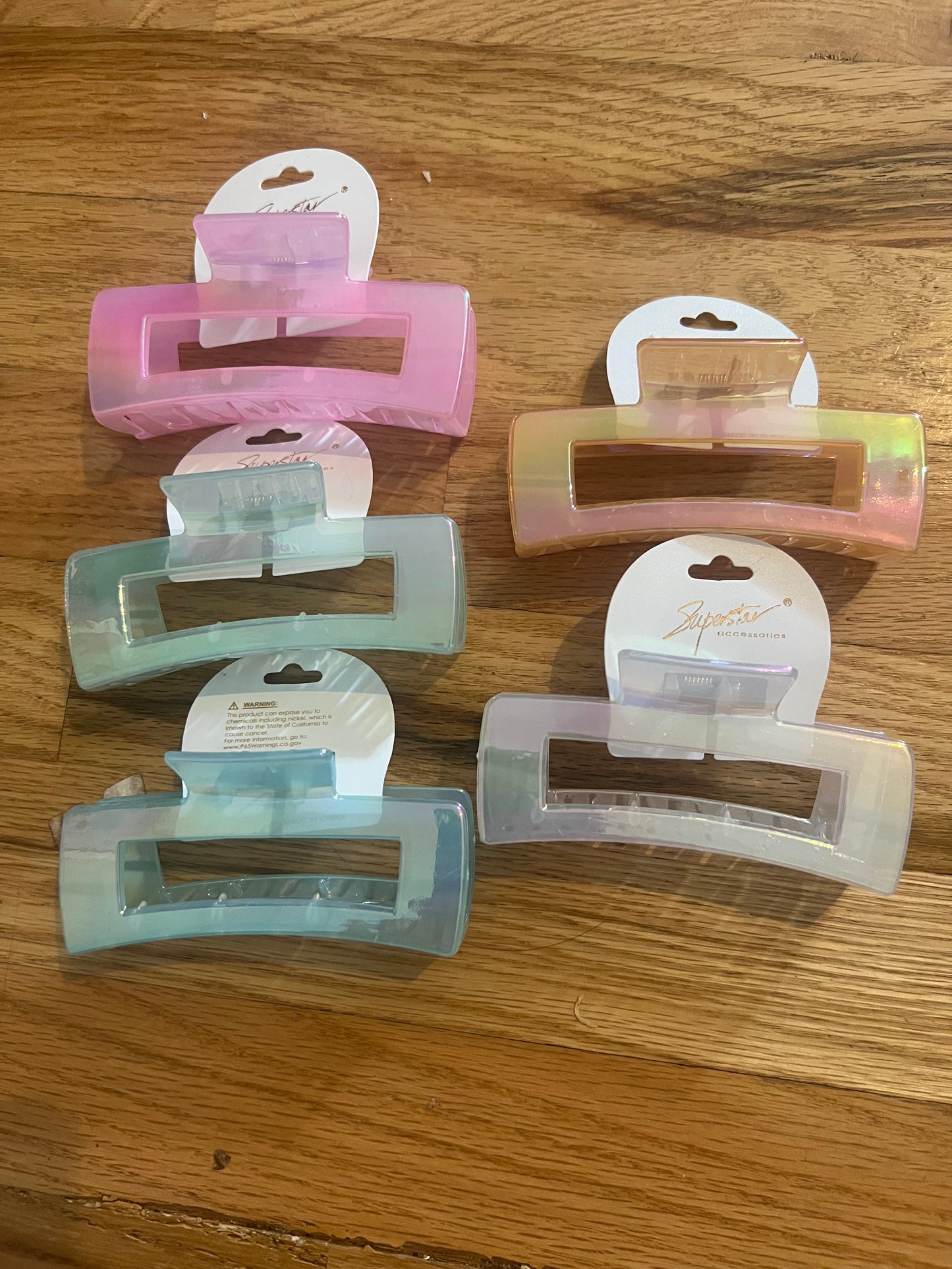 Iridescent hair clip