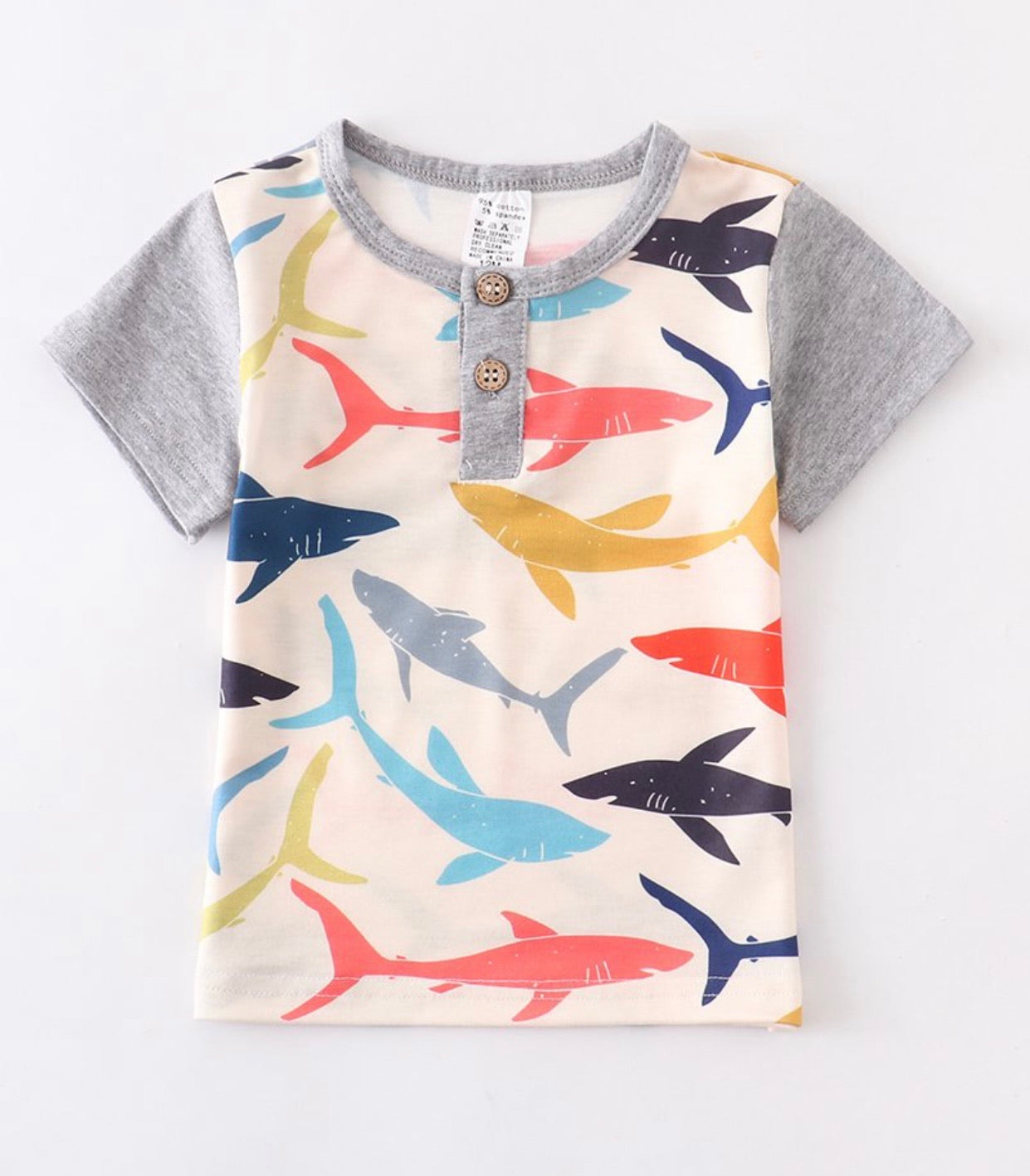 Boys Shark Tee