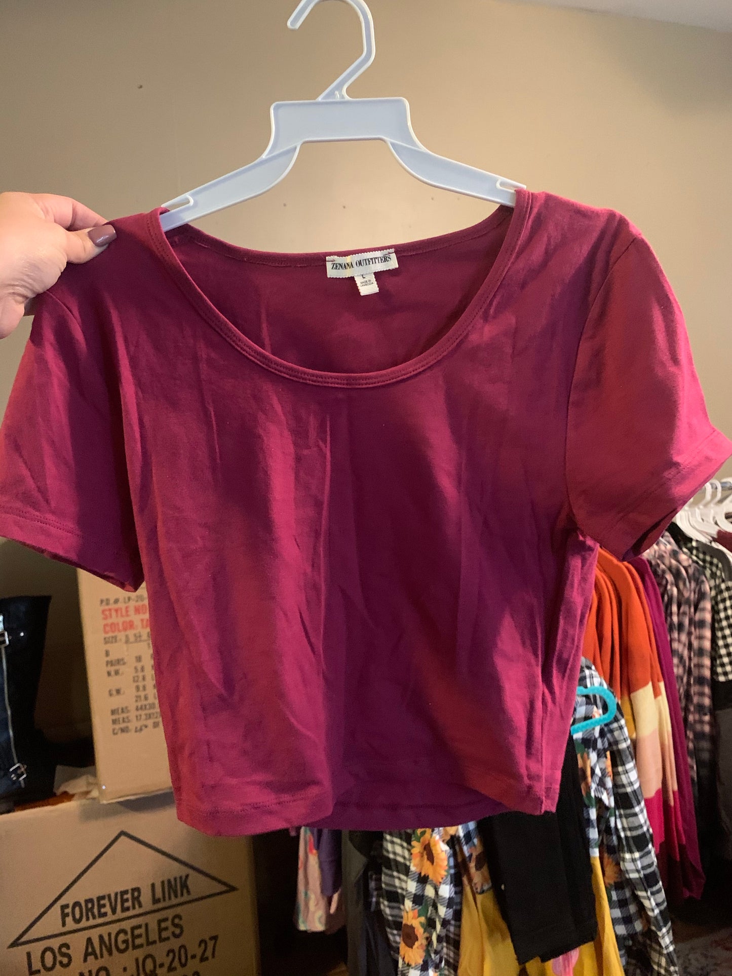 Wine crop top