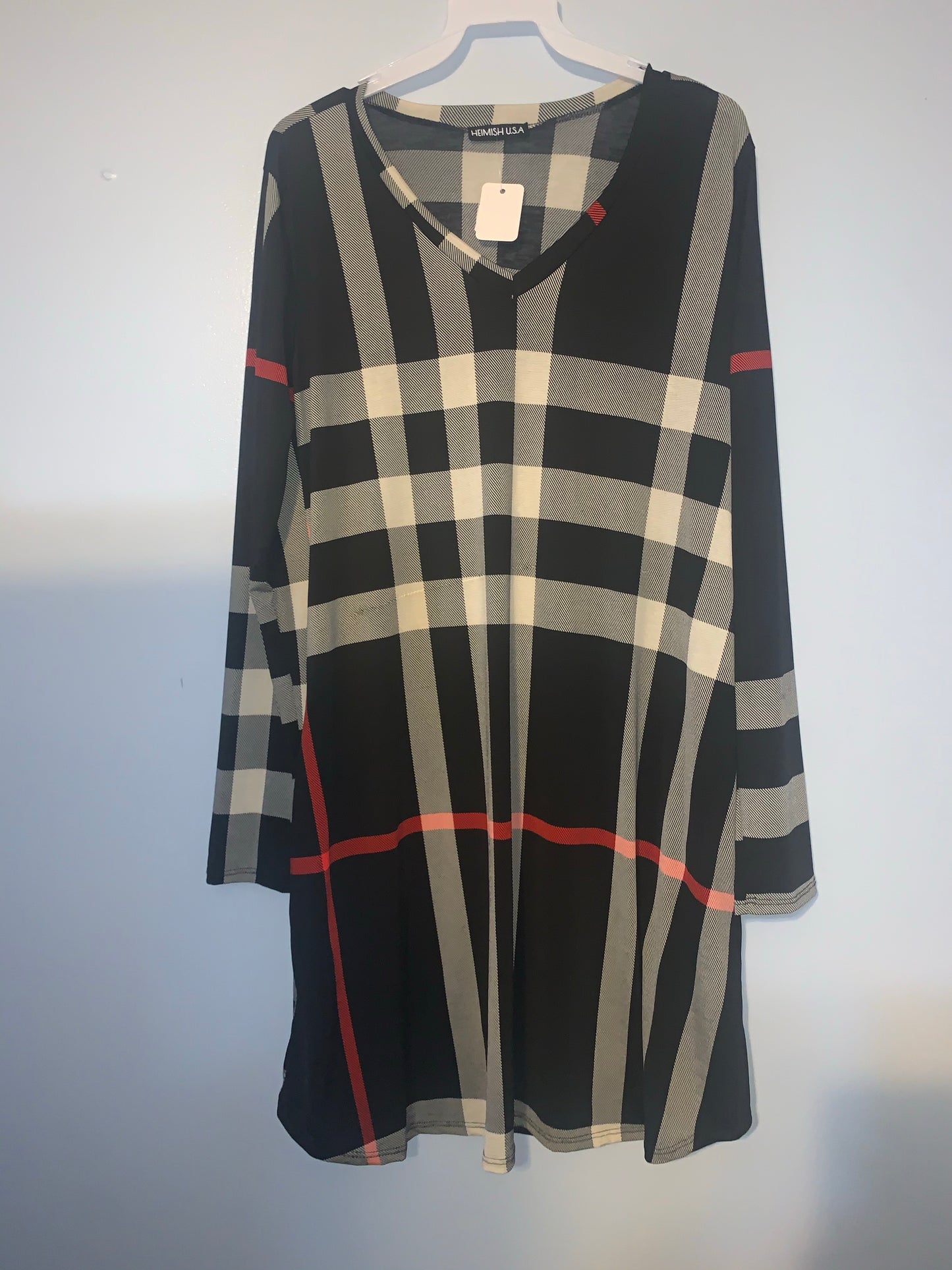Black plaid dress