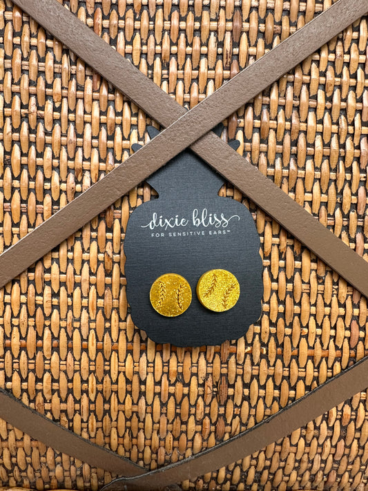 Softball Stud Earrings
