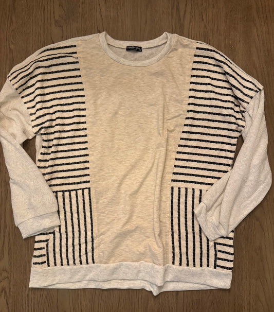 Cream stripe top