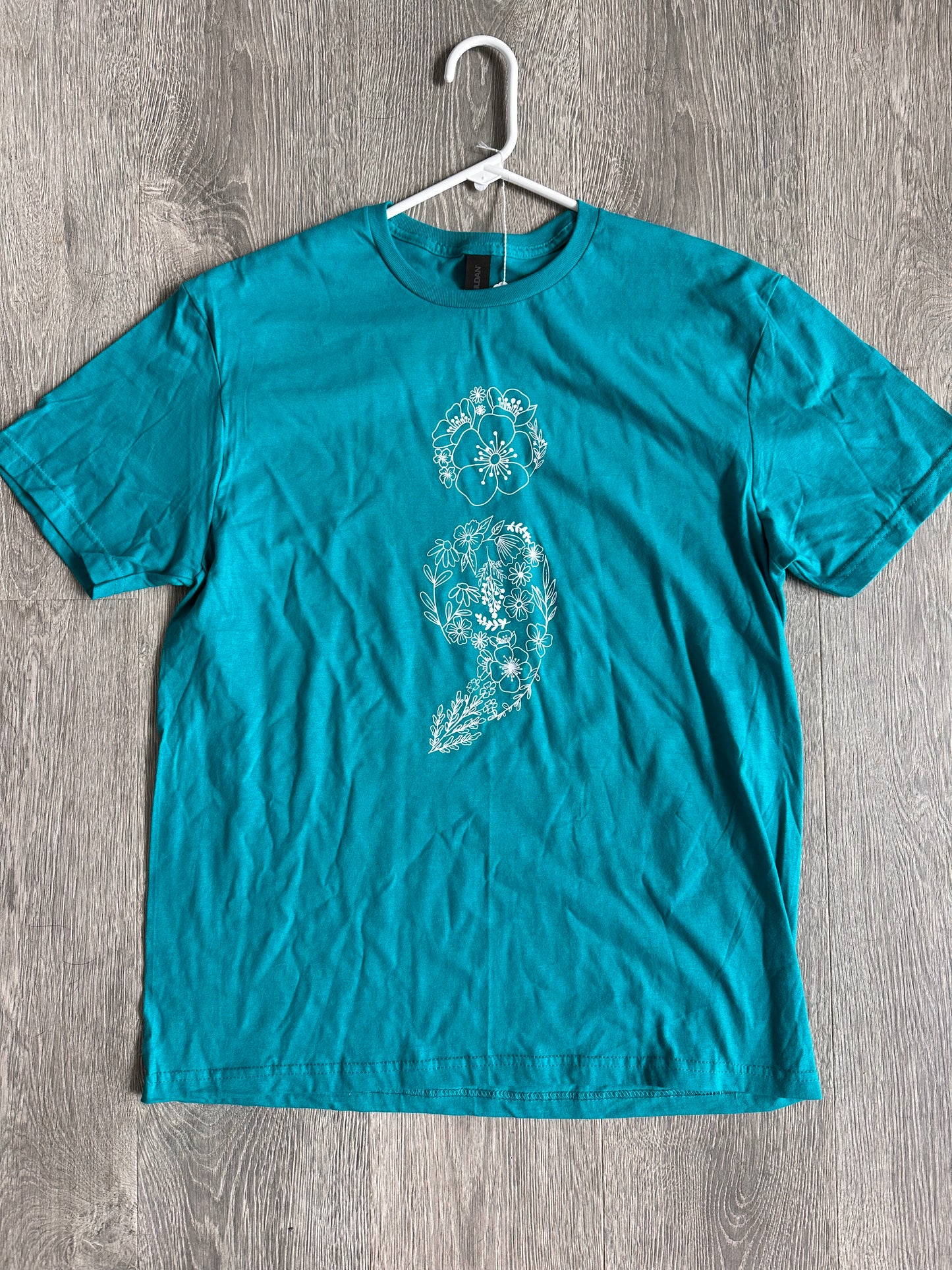 Jade Semi colon Tee - LARGE