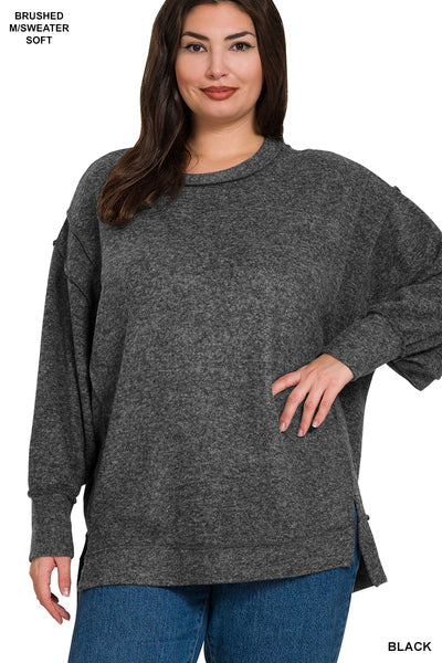 Black Melange Sweater