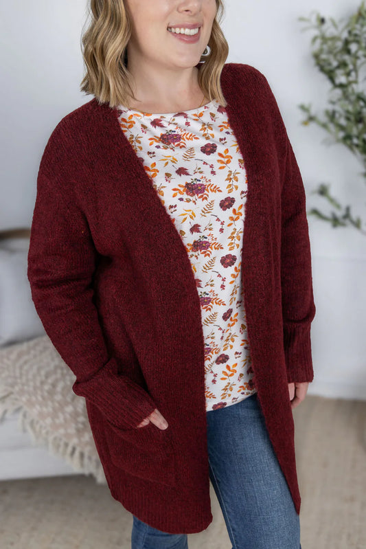 Burgundy burgundy Michelle Mae cardigan