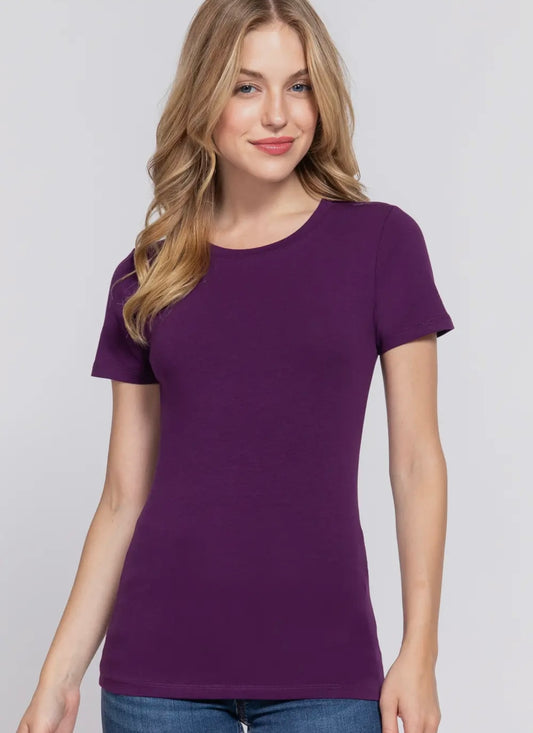 Plum Basic Tee