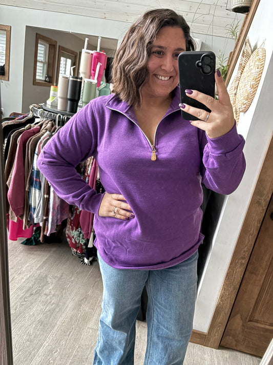 Purple 1/4 Zip Pullover