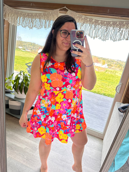 Floral Tiered Mini Dress