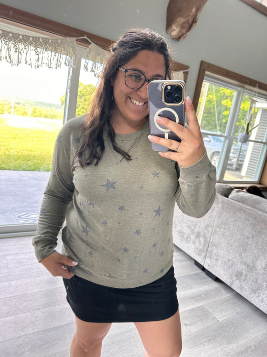 Olive Star Long Sleeve