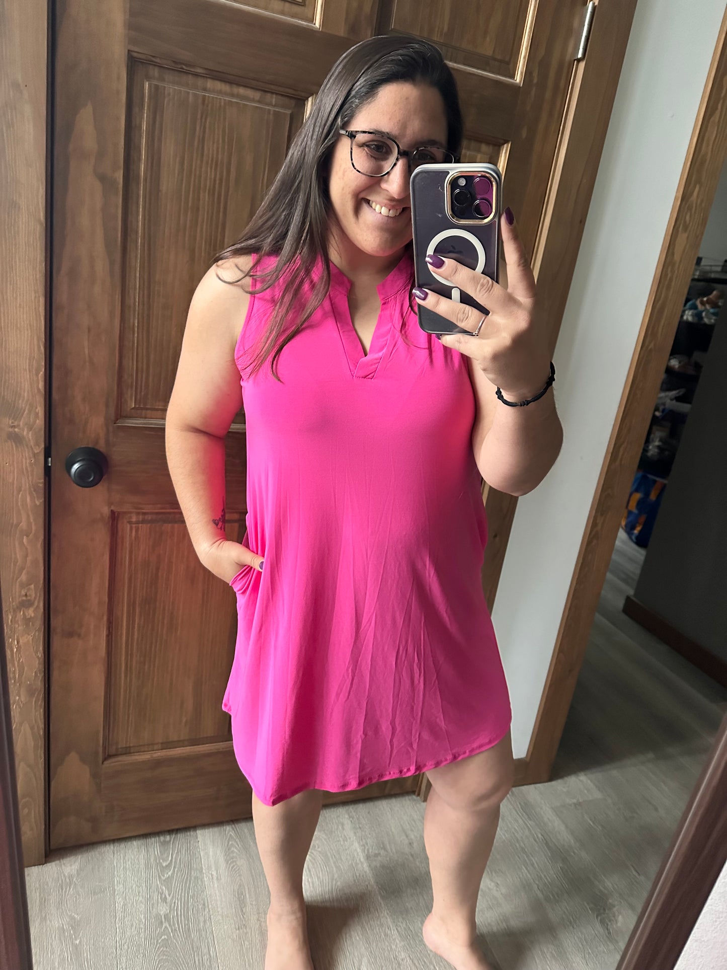 Hot Pink Dear Scarlett Dress