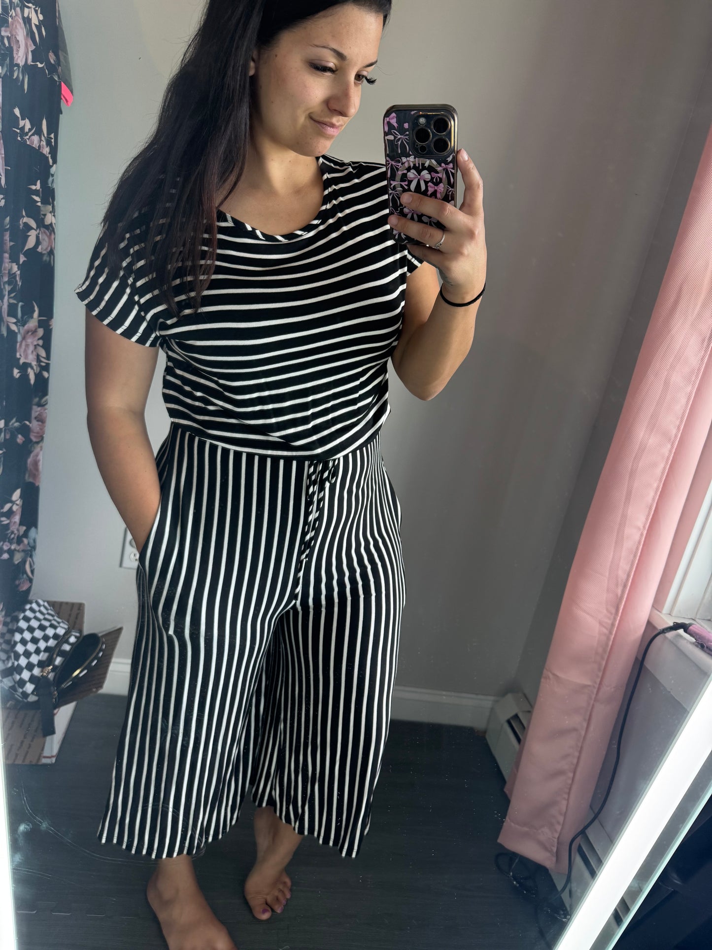 Striped capri jumper