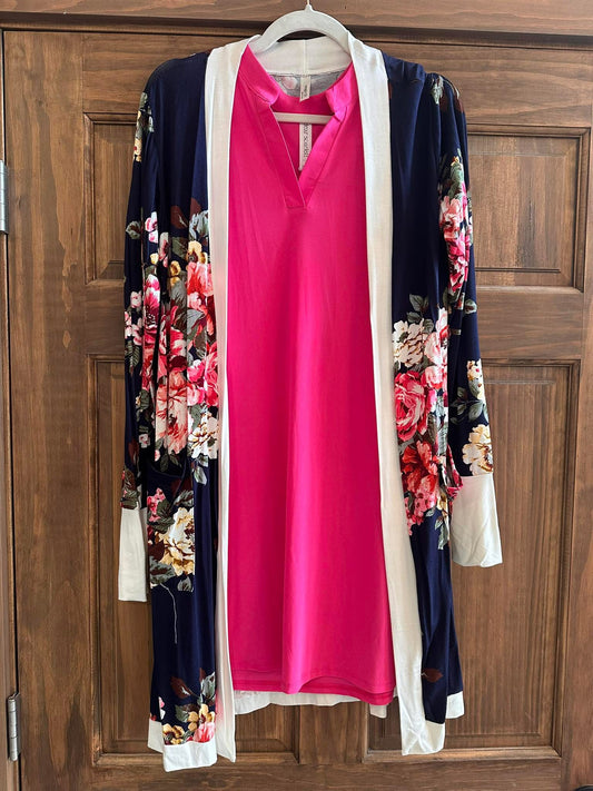 Navy Floral Cardigan