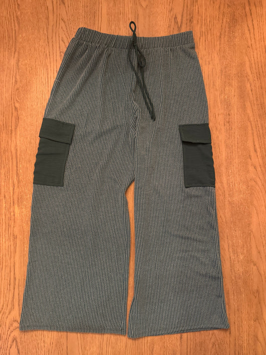 Emerald ribbed lounge pants