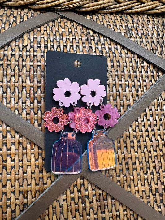 Floral Vase Earring