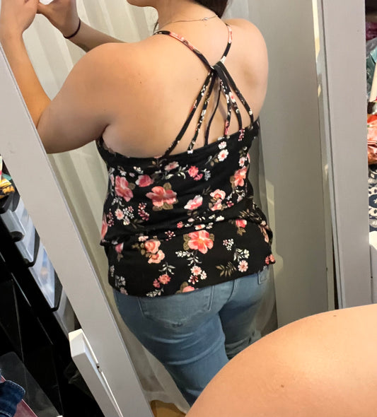 Floral strappy tank