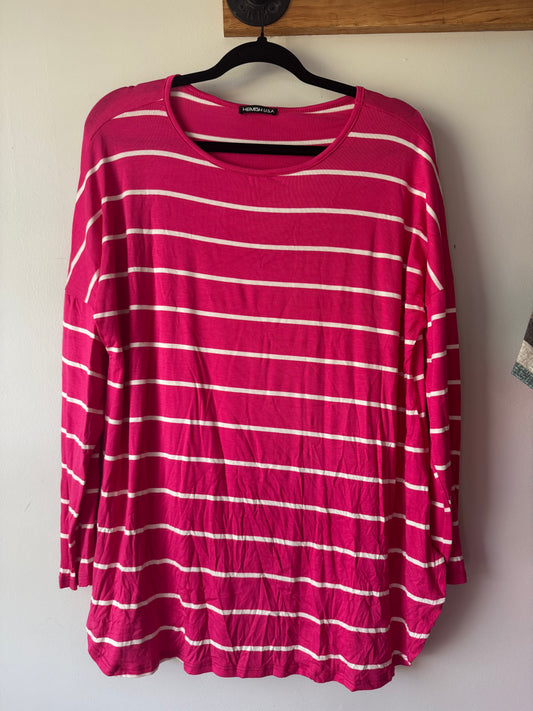 Magenta stripe long sleeve