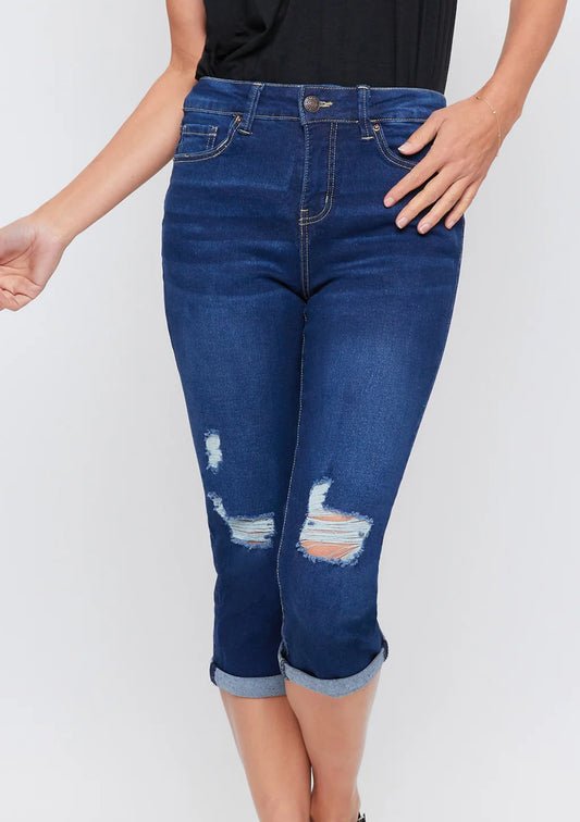 YMI dark indigo capri