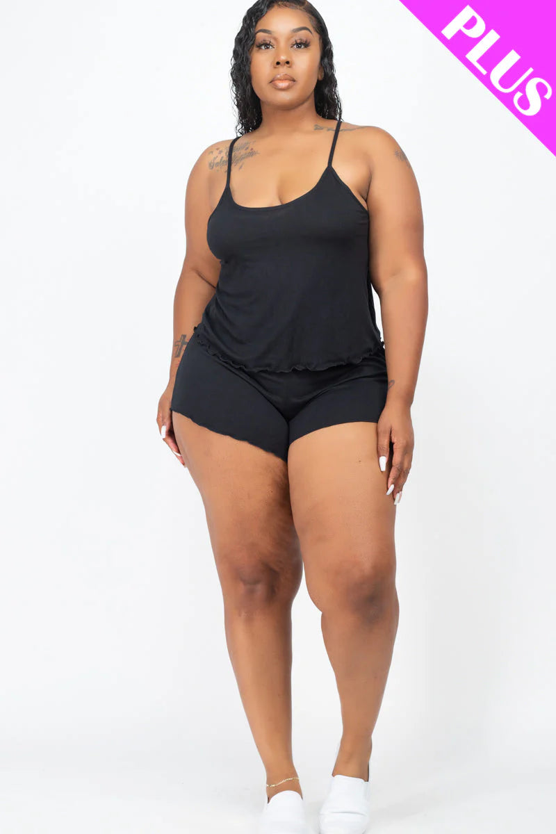 Black Cami & Shorts Set