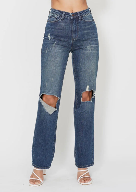 Judy Blue Ripped Dad Jeans