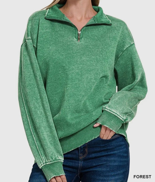 Green 1/4 zip